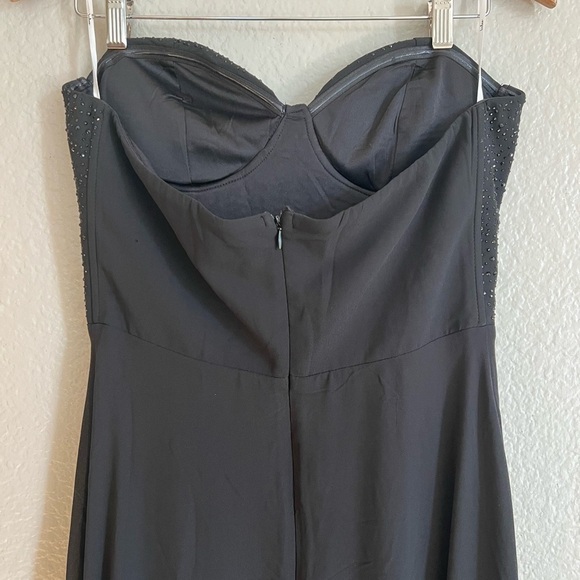 NWOT Remember This Moment Black Rhinestone Strapless Maxi Dress - Picture 10 of 12